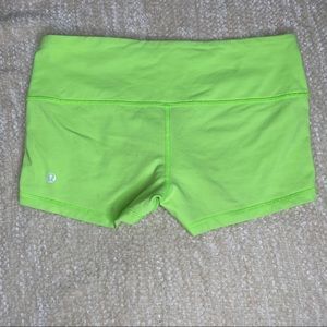 Lululemon Neon green Boogie Shorts